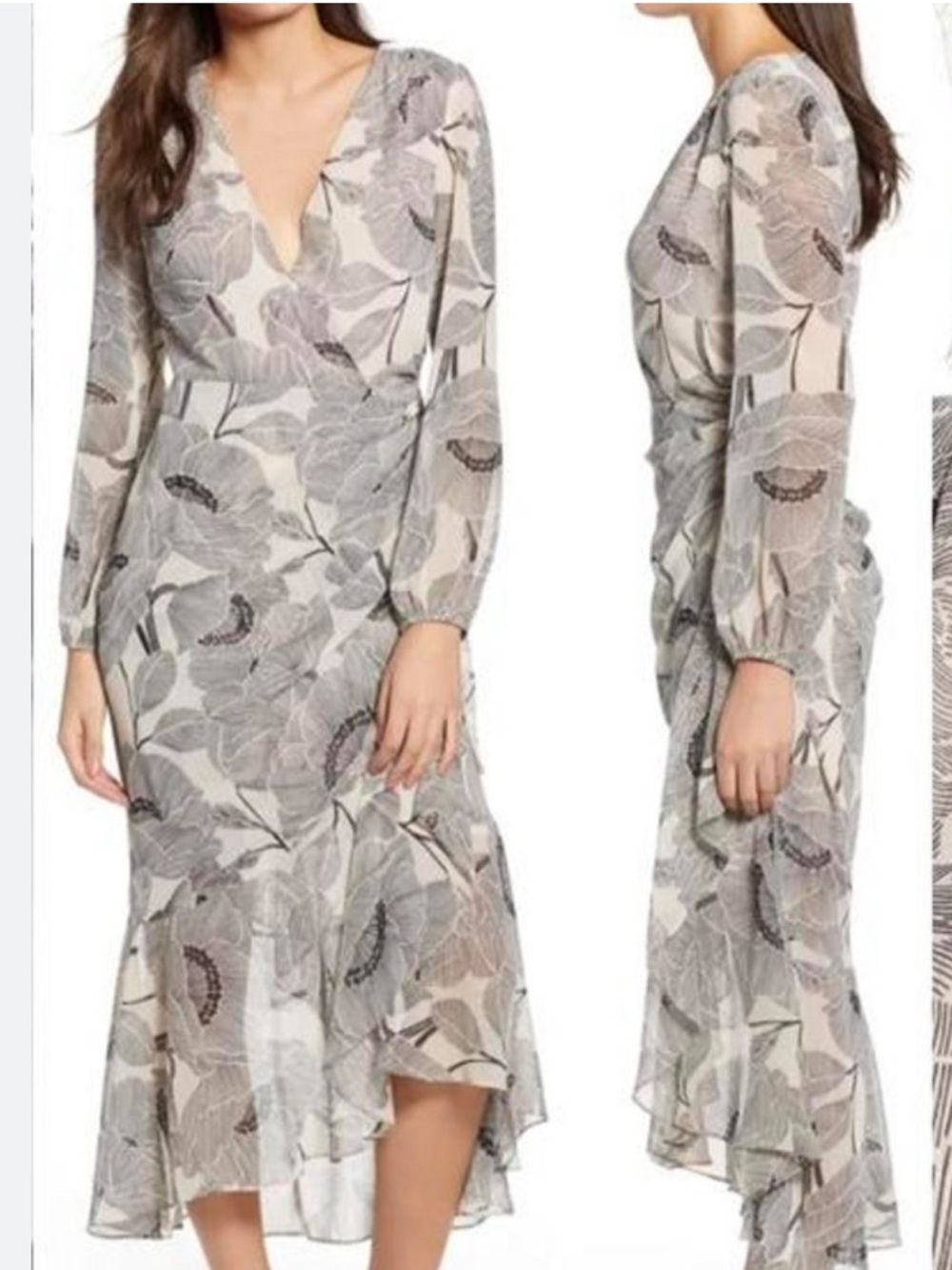 ASTR the label floral chiffon dress